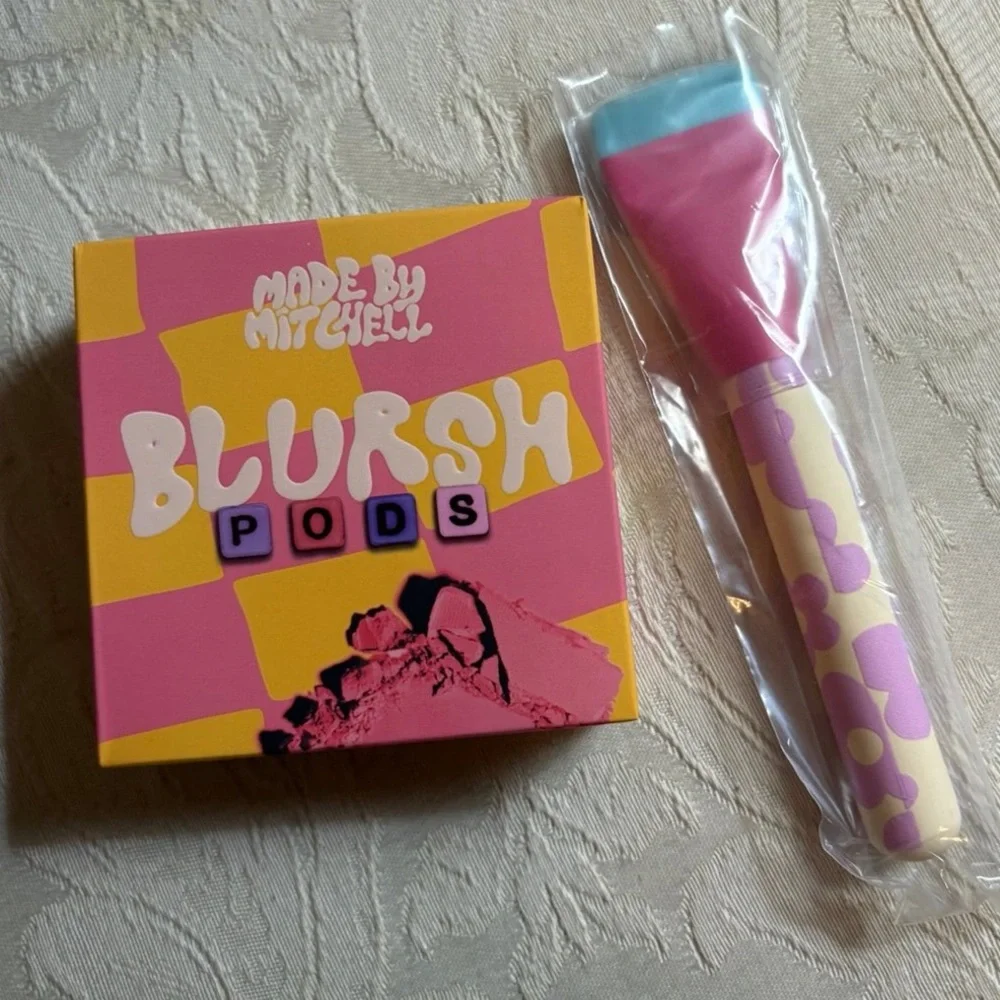Made By Mitchell Blursh Pods Baked Blush Pure Imagination & Brush Bundle BNIB